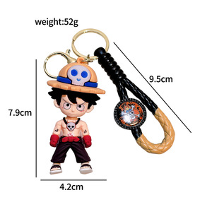 Một Mảnh Mồ Hôi Luffy Móc Chìa Khóa PVC Phim Hoạt Hình Rồng Bóng Búp Bê Cho Nam Giới Và Phụ Nữ Của Mặt Dây Chuyền Trang Trí - Product Image 6