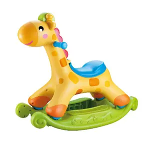 2021新的儿童动物骑玩具2 In1长颈鹿塑料骑摇马玩具儿童
