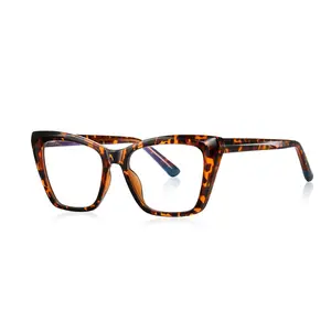 批发防蓝光眼镜猫眼光学镜架TR90眼镜架2023女男