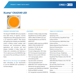 CREEs XLamps CXA2540 36V 23.85mm X 23.85mm 4703lm CXA2540-0000-000N0HV440G COB LED Blanco 4000K 80CRI - Product Image 2