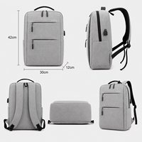 Sac à dos pour ordinateur portable personnalisé avec logo, imperméable, avec port USB, en tissu Oxford, fin, 17,3 pouces, pour hommes et femmes, loisirs, bureau, Ryanair, 4 couleurs
