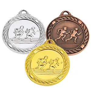 45mm small running track and field insert logo custom sports medal and medallion