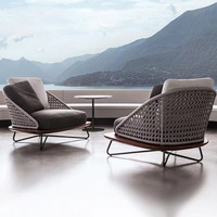Mobilier d'extérieur de jardin populaire chaise en osier canapé jardin cour extérieure loisirs chaise d'extérieur