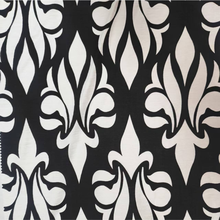Bubble Woven Fabric 12% Nylon 88% Rayon Printed Crinkle Crepe 120gsm Lightweight Breathable for Dress