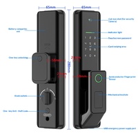 Serrure Intelligente Électrique Entièrement Automatique pour Porte en Bois avec Visiophone, Déverrouillage par Empreinte Digitale Multilingue, Contrôle via Application Cloud et Tuya