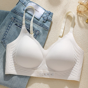 OEM Push up Soutien-gorge de haute qualité <span class=keywords><strong>en</strong></span> <span class=keywords><strong>V</strong></span> profond avec ouverture sur le devant Bralette sans bretelles Fix Cup Soutien-gorge sans couture pour femmes - Product Image 5