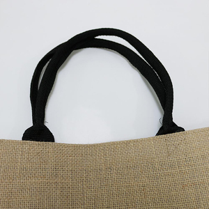 Impreso personalizado Eco reutilizable orgánico, liso, <span class=keywords><strong>grande</strong></span>, bolso de arpillera de <span class=keywords><strong>yute</strong></span> <span class=keywords><strong>bolsa</strong></span> con asas - Product Image 5