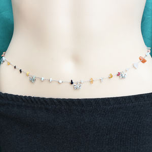 Cinto de Corrente para Barriga em Aço Inoxidável Banhado a Ouro Gaby Trendy para Mulheres, Presente de Noivado, Festa de Casamento, Acessório de Joia Corporal Colorido - Product Image 4