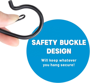 重型天花板悬挂自攻式羊木眼孔挂钩安全扣防锈公制可调节Q型吊钩 - Product Image 5