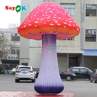 Sayok Grand éclairage LED champignon gonflable pour décor extérieur de club de fête sur scène
