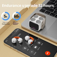 Auriculares Bluetooth QD6 Mini Personalizados con Clip para la Oreja, Pantalla LED Giratoria, Reducción de Ruido ENC, Auriculares Deportivos Inalámbricos