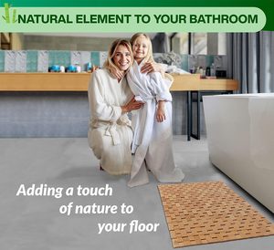 Alfombrilla de Baño Plegable de Bambú, Alfombrilla de Ducha Antideslizante Natural, Alfombrilla de Piso Impermeable y Duradera para Baño, Spa, Interior y Exterior, para Uso Doméstico - Product Image 5