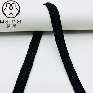 Atacado Estilo Étnico Trançado Corda Plana Cadarços Algodão Cintura Corda Pull Rope Elastic Shoe Laces