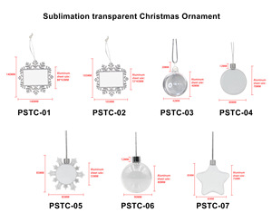 RubySub Boules <span class=keywords><strong>de</strong></span> <span class=keywords><strong>Noël</strong></span> Personnalisées en Plastique Transparent <span class=keywords><strong>avec</strong></span> <span class=keywords><strong>Photo</strong></span> sur Mesure, Ornement <span class=keywords><strong>de</strong></span> Sublimation pour Décoration d'Intérieur - Product Image 6