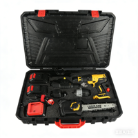 Ensemble d'outils électriques multifonctionnels sans balais tout-en-un personnalisable, perceuse sans fil au lithium-ion 21V, configuration OEM en option
