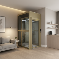 Lüks Modern Hidrolik Yolcu Asansörü, Villa, Apartman ve Otel Kullanımı için PVC Zeminli