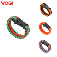 Bracelet de survie en corde de parachute en polyester tactique WOQI pour le camping et la survie en plein air