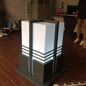 Lámpara de Poste Cuadrada Redsheng, de Aleación de Aluminio, LED, para Exteriores, Impermeable, Semi Empotrada, con 3 Años de Garantía - Product Image 4