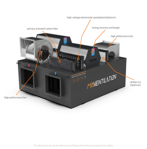 4000CMH 2353CFM Ventilateur flexible pour système HVAC ERV/HRV Récupération de chaleur Bypass MVHR <span class=keywords><strong>Double</strong></span> Flow <span class=keywords><strong>VMC</strong></span> pour hôpitaux Chambre <span class=keywords><strong>à</strong></span> coucher - Product Image 2