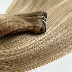 Vente en gros de qualité supérieure Trame de cheveux à coudre en machine Remy vierge à double tirage 100% Extensions de cheveux de trame humaine russe - Product Image 2
