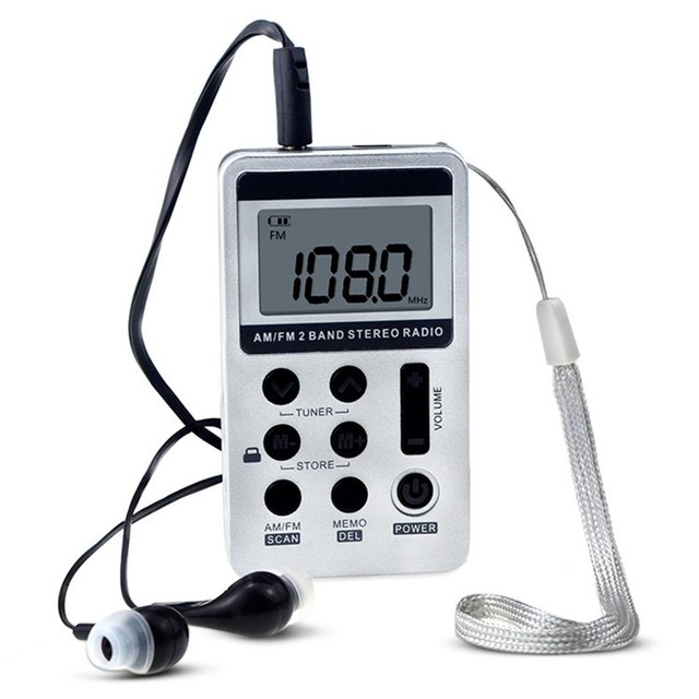 Popular Mini Led Digital Display Tuning Walkman Radio With Rechargeable Battery and Earphone Suitable for Sports Radio Am Fm