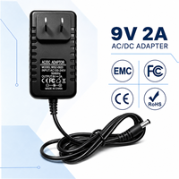 Alimentation à découpage OEM personnalisée 9V 2A 2000mA 18W, adaptateur secteur AC/DC avec fiches US, EU, UK, AU sur mesure pour moniteur CCTV
