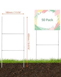 Coated Sign Holders for 5mm/6mm Corrugated Plastic <strong>Signs</strong> Real Estate &amp; Events-H <strong>Wire</strong> Stakes Yard Sign Compatible Plastic Sheets - Product Image 5