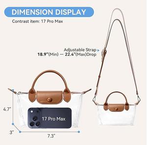Sac à bandoulière messager pour femme, grande capacité, en PVC imperméable, avec doublure en polyester transparent, approuvé pour les événements sportifs - Product Image 4