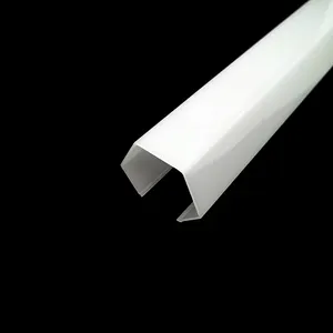 Custom Milky White PC LED Light Diffuser Cover Polycarbonate Linear Plastic Extrusion Office/Room Lighting Lamp Covers Shades