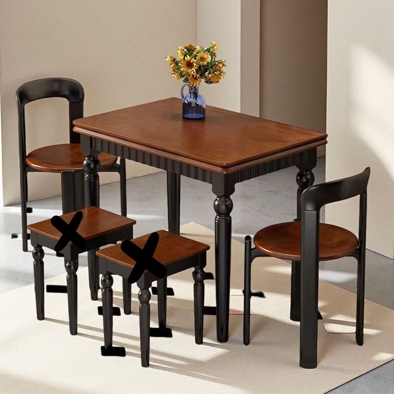 [1 table, 2 chaises Kate] Notes de couleurs