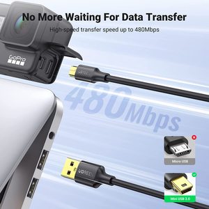 UGREEN Mini USB Cable mini USB để USB dữ liệu nhanh chóng sạc cáp cho MP3 MP4 Máy nghe nhạc Car DVR GPS máy ảnh kỹ thuật số HDD Mini USB - Product Image 3