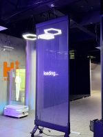 Affiche LED transparente holographique COB P3.91 P6.25 pour la publicité en détail