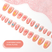 Faux ongles ovales AIERFEI rose avec embellissements étoilés effet œil de chat – Fournisseur de produits de beauté