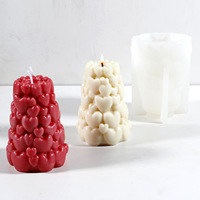 Valentinstag Herzförmige Zylindrische Duftkerzenform DIY Gips Harz Handwerk Ornament Silikonform Modern Einfach China