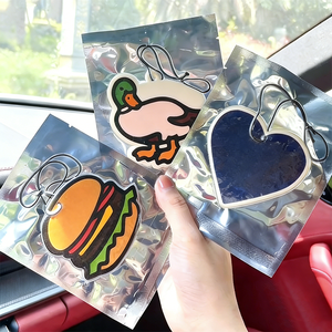 실버 호일 종이 포장으로 개인화 된 애니메이션 만화 자동차 펜던트 포일 kawaii 공기 청정기 - Product Image 1