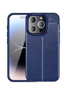 Nouveau étui de téléphone en cuir grainé TPU de luxe d'affaires pour iPhone 17 16 15 14 13 12 11 <span class=keywords><strong>Pro</strong></span> Max, étui de téléphone anti-chute à couverture complète - Product Image 2