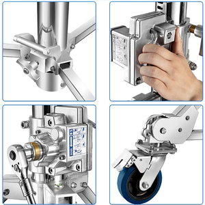 ST-AFD804 tay-cranked Wind-up Heavy Duty Đèn đứng chụp ảnh <span class=keywords><strong>Tripod</strong></span> Phanh bánh xe cho phim studio Video rạp chiếu phim - Product Image 4