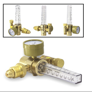 Regulador de Gas Argón WQ001 9/16-18 RH Macho CGA-580 .960"-14 RH Macho con Medidor de Flujo de Doble Tubo para Soldadura - Product Image 2