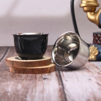 Tasses à café en acier inoxydable 304 de 75 ml à double paroi, très vendues, pour thé et café, Moyen-Orient, Arabie Saoudite, Émirats arabes unis, Dubaï
