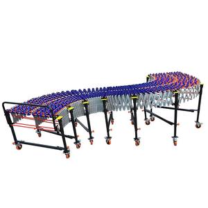 Esnek paten tekerlek yerçekimiyle taşımalı makaralı konveyör paslanmaz çelik genişletilebilir sistem alüminyum parça boşaltma ekipmanları - Product Image 4