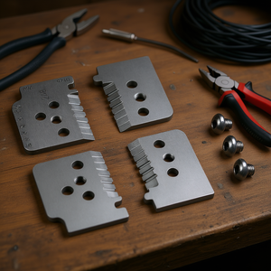 Cuchillas de repuesto para juego de crimpadoras de alambre 12-12-14 con tornillos, insertos de corte de metal calibre AWG 16-26 - Product Image 2