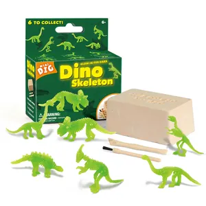 DIY Stem Toy Glow in the Dark 'Dig Discover' Fossil Dinosaur Skeleton Archaeology Excavation Kits Kids Animals Dinosaurs Genre