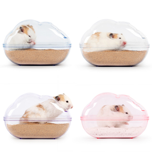 Bucatstate, venta al por mayor, transparente, gran espacio, acrílico, hámster, contenedor de baño, baño para mascotas pequeñas - Product Image 1