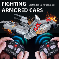 Cadeaux pour garçons, jeux PK à 2 joueurs, 2,4 GHz, véhicule électrique en plastique pour enfants, télécommande, mini voiture RC de combat blindée pour débutants