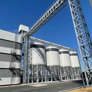 Silosu yalıtım ve soğutma sistemi daha uzun servis ömrü çelik silo tahıl depolama için pirinç kabuğu depolama silosu
