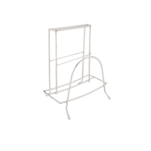 Stainless Steel Cutting Board <b>Rack</b> Dual Purpose Knife And Board Storage <b>Kitchen</b> Organizer Rectangle Dishwasher Safe - Product Image 4