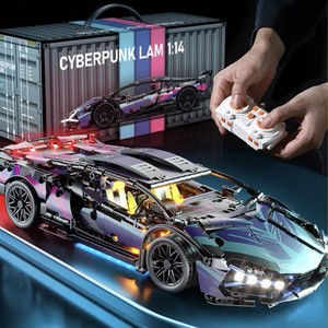 Compatible avec les briques de construction Cyberpunk pour modèle de voiture de sport Starry Sky, jouet pour enfants, échelle 1:14, pour les jeunes (7-14 ans) - Product Image 2
