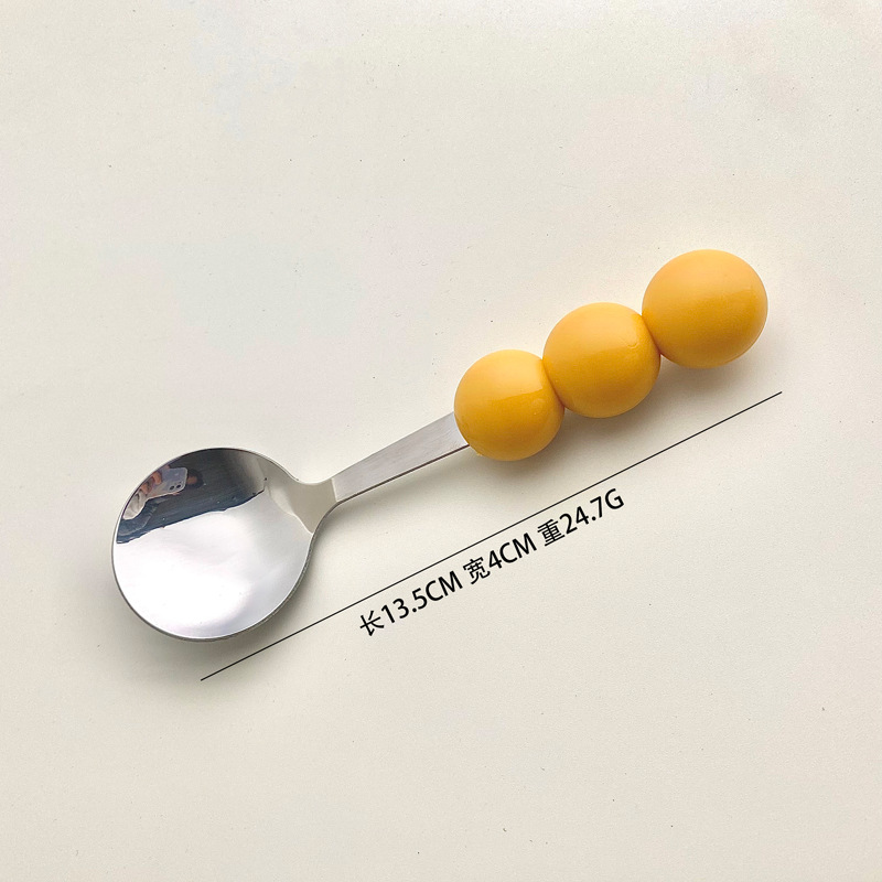 Cuchara de 3 cuentas [amarilla]