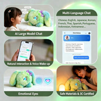 Peluche interactive IA avec yeux LED, robot compagnon émotionnel, animal électronique, jouet IA