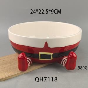 Creative Eco-Friendly Porcelain Christmas Fruit <strong>Tray</strong> Cute Santa <strong>Candy</strong> Bowl Living Room Coffee Table Snack Storage - Product Image 5
